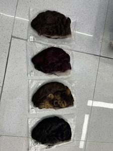 Vente en gros Perruques courtes frisées brutes avec lacet frontal brut noir sans colle pour femmes Perruque Deep Wave Straight Vente en gros pas cher - Product Image 3