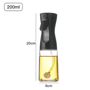 Bình xịt dầu Chai xịt phun sương Chai Thủy Tinh dầu có nắp đậy 200ml nhà hoặc nhà hàng sử dụng