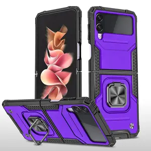 Casing Ponsel Lipat Z Flip3 Matte, Casing Ponsel Lipat, Penutup Ponsel dengan Braket untuk Samsung Flip 3 Matte