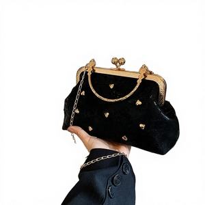 Bolso de mano pequeño geométrico de moda para mujer, elegante, con cadena, de un solo tirante, para hombro o cruzado, tipo clutch para cena - Product Image 1