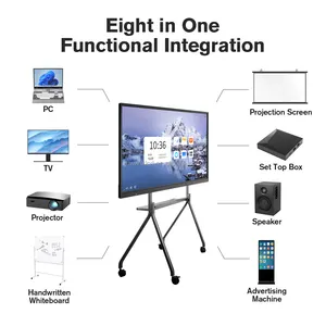 Painel interativo de quadro branco para smart TVs comerciais, painel inteligente inteligente para TVs inteligentes de 65/75/86 polegadas, LCD 4K, 65 polegadas e 65 polegadas