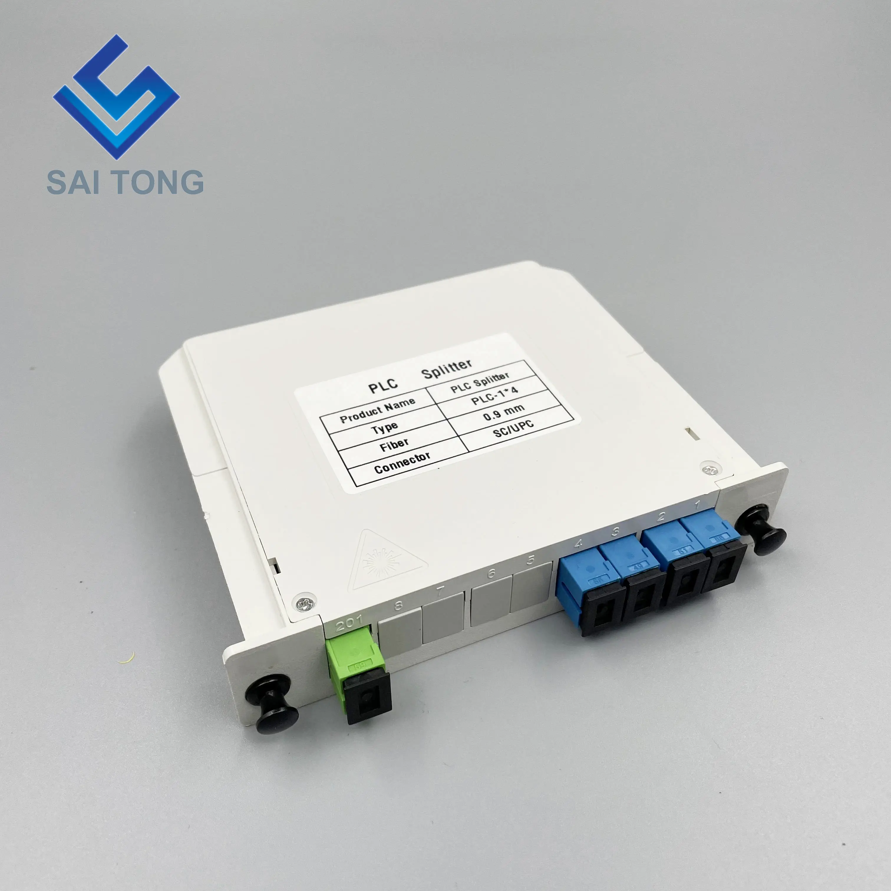 1x4 SC/UPC Cassette Card Inserting PLC Splitter Module 1:4 Ports Fiber Optical PLC Splitter