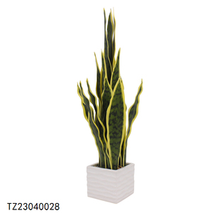 Para Tizen Planta de serpiente artificial al aire libre <span class=keywords><strong>Sansevieria</strong></span> Bonsai PE Plantas en maceta para jardín de boda o decoración de patio del hogar - Product Image 2