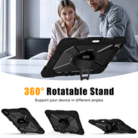 B2B Dayanıklı Tablet Kılıfı 360 Derece Döner ° İşletme Okulu Kullanımı İçin Döner Standlı El Askılı, Darbeye Dayanıklı iPad Air 13 İnç Kılıf 2024-2026