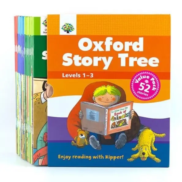 52 Books/set 1-3 Level Oxford Story Tree English Story Books Kindergarten Baby Reading Picture Book Educational Toys Children
