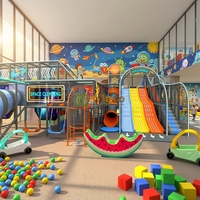 Parque de Diversiones Interior con Temática Espacial a Gran Escala de Aoleao, con Tobogán Multifuncional y Trampolín, Certificado por CE y TUV