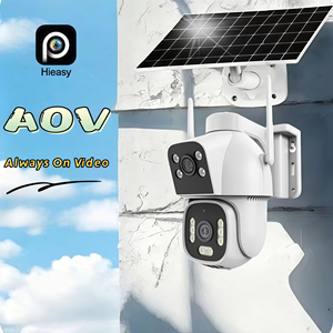 Cámara de Seguridad Inalámbrica HiEasy Inteligente de 2 Lentes, con Energía Solar, 4G, Alta Definición, Sonido y Luz, Alarma, Visión Nocturna a Todo Color - Product Image 1