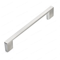 Poignées de cuisine Fournisseur de quincaillerie pour meubles Poignées d'armoire en nickel brossé Poignée et bouton de meuble modernes en alliage de zinc industriel