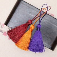 Pompons décoratifs en polyester métallisé de 9,5 cm, mini pendentifs suspendus, pour boîtes cadeaux, porte-clés, plusieurs couleurs, résistants aux plis