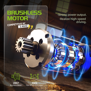 SMRC-1613pro 1/16 רכב שטח מפלצתי ללא מברשות 4X4 במהירות גבוהה, רכב שלט רחוק עם מנוע 3238 3500kv, תאורת LED וסרבו 5 חוטים - Product Image 5