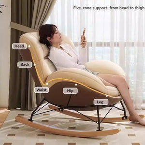 Chaise de canapé de siège unique de luxe haut de gamme SFY-19 noir Beige élégant concepteur unique véritable chaise d'escargot chaise longue - Product Image 2