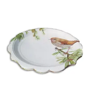 Tableware सेट डिजाइन अपने खुद के डिस्पोजेबल पेपर प्लेट 8PCS