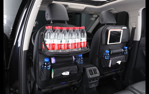 Sac de rangement multifonctionnel imperméable en cuir PU pour siège arrière de voiture, organisateur de siège arrière de voiture - Product Image 2