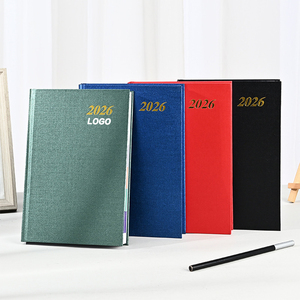 Custom A5 PU Leather 2026 Planner Agenda Calendars Hardcover <strong>Notebook</strong> Journals with Logo - Product Image 1
