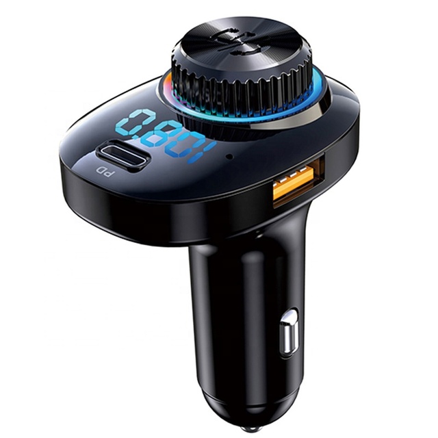 Bluetooth FM Transmitter Wireless Radio Adapter Car Kit with Dual USB Charging Car Charger MP3 Player Support TF Card & USB Disk