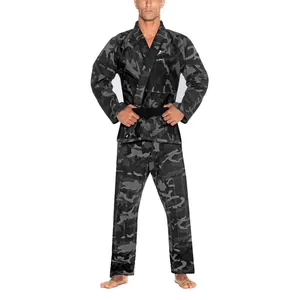 Logotipo personalizado Kimonos Judô-terno Gi-uniforme Jiu Jitsu Gi Bjj Artes Marciais Brasileiras Desgaste Judô Karate Ternos Homens preto fabricação