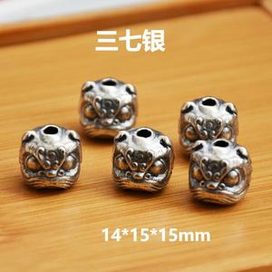 ลูกปัดหัวสิงโต ซานฉี ซิลเวอร์ไดแคสติ้ง อุปกรณ์ทำเครื่องประดับ DIY เงิน 37% สไตล์ทิเบตโบราณ แหล่งกำเนิดจินหัว - Product Image 5