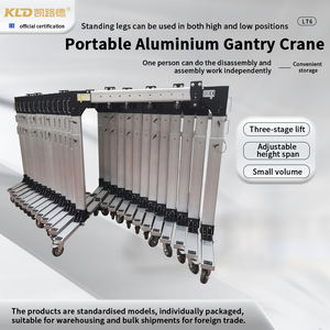 पोर्टेबल एल्यूमीनियम गैन्ट्री क्रेन किट मिनी मोबाइल क्रेन 200kg-1 टन - Product Image 2