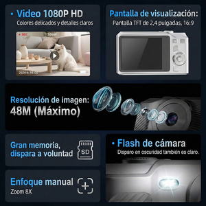 Cámara Digital Ele-Gate de 48MP con Zoom 8X y Doble Lente para Niños - Product Image 6