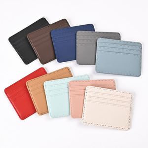 Minimalist Multi-Color Pu Leather <b>Wallet</b> Mini Credit Business Card <b>Holder</b> - Product Image 1