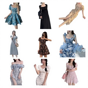 Vestido Casual de Manga Corta con Estampado Digital y Silueta Larga en Línea A, Color Sólido, Venta Caliente Transfronteriza, Novedad 2026 - Product Image 1