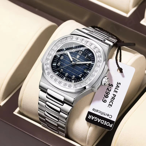 Reloj de cuarzo de lujo para hombre 925, gran oferta, luminoso, de acero inoxidable, cristal cuadrado, resistente al agua, reloj de fecha de moda de negocios superior - Product Image 2