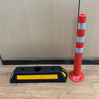 Poteau de signalisation routière en PU orange de 75 cm, délimiteur de voie