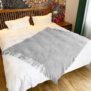 بطانية من قماش التويد المنسوج يدويا, بطانية ذات غطاء عادي ، زينة للسفر ، كلاسيكية