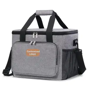 Bolsa cooler isolada reutilizável para almoço, bolsa macia à prova d'água com refrigeração, sacola para freezer