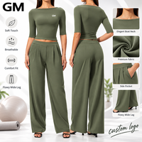 Ensemble de sport GM Premium Fashion à séchage rapide, respirant, pour le yoga, le pilates, les activités de plein air et les entraînements sportifs