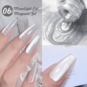 เจลทาเล็บแม่เหล็ก Moonlight Cat Eye ขนาด 8 มล. 8 สี เงางาม ลอกออกได้ ชุดเจลคริสตัลสำหรับตกแต่งเล็บมือแบบมืออาชีพ - Product Image 5