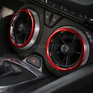 4 pièces, anneau de couverture de sortie d'air conditionné intérieur, autocollant en alliage d'aluminium pour Chevrolet Camaro 2017+, accessoires - Product Image 3
