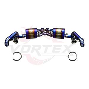 Ensemble de silencieux Valvetronic en titane bleu anodisé soudé avec précision par Vortex, avec moteur servo pour Porsche 911 991 GT3 Tuning - Product Image 4