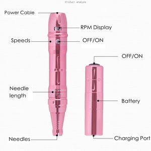 Mesin tato alis nirkabel, perangkat Pmu 2 baterai, Kit Microblading mikro, perlengkapan latihan kelas - Product Image 6