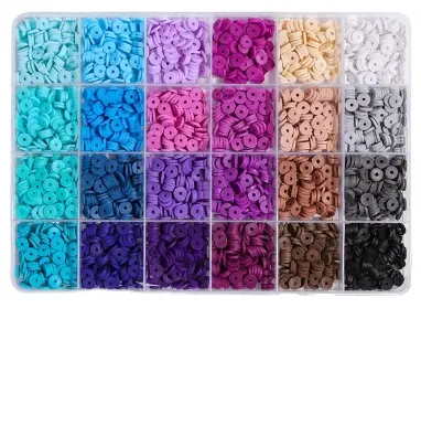 DIY Multicolor Clay Bead Jewelry Accessories Loose Beads with Holes Spacer Patch Bead String 6mm Clay Set