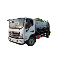 Camion à déchets de cuisine 4x2 de 6 mètres cubes, véhicule de collecte des déchets alimentaires à chargement latéral hydraulique pour restaurants