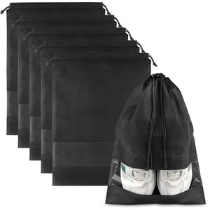 RTS Bulk Mixed Order Premium Nonwoven Drawstring Shoe <b>Bag</b> Transparent Window Breathable Lightweight Packable Protect Clothes - Product Image 2