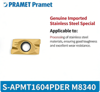 Plaquettes de fraisage carrées en carbure de tungstène Pramet APKT/S-APMT, revêtement PVD, super résistantes à l'usure, haute performance pour fraisage CNC