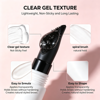 Gel Sourcils Effet Plume Naturel à Logo Personnalisé, Tube Compressible, Fixation Flexible, Séchage Rapide, Non-Crusteux – Meilleure Vente