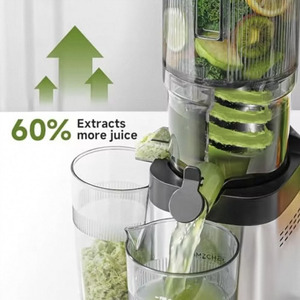 Extracteur de jus vertical électrique facile à nettoyer avec lames en acier inoxydable, moteur DC et grande ouverture pour camping-car et usage domestique - Product Image 5