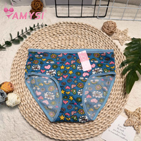 30012 #   Culottes fines en soie de lait de haute qualité, à fleurs, pour tous les jours, vente en gros d'usine, sous-vêtements pour filles et enfants