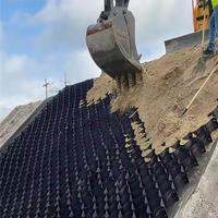 Géocell en plastique HDPE à surface lisse texturée, prix usine, pour les pentes