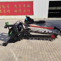 Zanjadora de Cadena Montada en Tractor con Enganche de 3 Puntos, Caja de Cambios y Rodamiento, 50-220 HP, Fácil de Operar