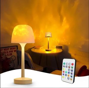 Lámpara de Proyección con Base Alta, Efecto Ondas de Agua, Proyector LED Aurora con Control Remoto, Regalo Romántico e Interesante para Interiores - Product Image 1