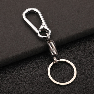Heren Metalen Legering Auto Sleutelhanger Met Lente Sleutel Hanger Aanpasbaar Logo Creatieve Persoonlijkheid Custom Sleutelhanger Souvenir Cadeau - Product Image 2