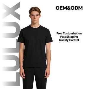 中国批发男士经典100%纯棉纯色透气T恤圆领白色大码 - Product Image 1