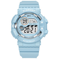 Reloj Digital Deportivo Luminoso Multifunción a Prueba de Agua para Estudiantes, Reloj de Pulsera para Niños y Niñas