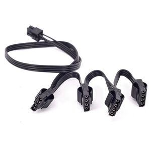 สายแปลงไฟแบบโมดูลาร์ 6 พิน เป็น 4 โมเล็กซ์ สายแปลงไฟ 6 พิน เป็น 4 IDE สำหรับ CORSAIR RM1000X <span class=keywords><strong>RM850X</strong></span> RM750X RM650X RM550X แบบโมดูลาร์ - Product Image 3