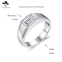HipHop-Verlobung sring für Herren im klassischen Stil Herr der Ringe Moissan ite Gem stone Jewelry für Partys und Jubiläen