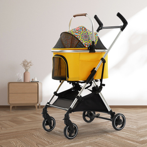 Passeggini staccabili facili da piegare passeggini per animali domestici per gatti <span class=keywords><strong>cani</strong></span> di piccola taglia con cesto rimovibile - Product Image 5